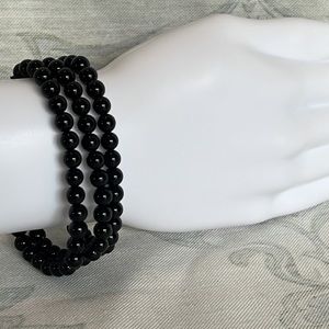 Black Agate Bead Bracelets 3